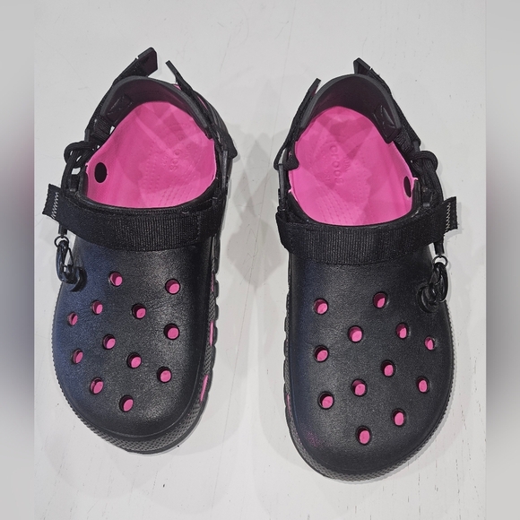 CROCS x Post Malone Collab Black & Pink Shoes. Limited Ed. Mens Sz 10, Womens 12 - Picture 1 of 13